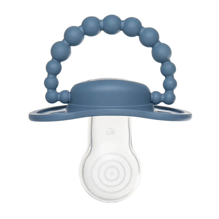 Luu Kids, pacifier, positioning, silicone, Cloudy Blue, from 6 months, 1 piece