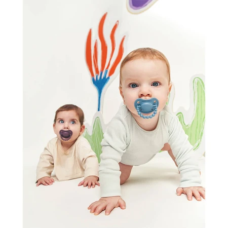 Luu Kids, pacifier, positioning, silicone, Cloudy Blue, from 6 months, 1 piece