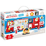 CzuCzu Camion dei pompieri, puzzle a buchi per bambini, da 2 anni, 23 elementi CzuCzu Camion dei pompieri, puzzle a buchi per bambini, da 2 anni, 23 elementi