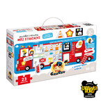 CzuCzu Camion dei pompieri, puzzle a buchi per bambini, da 2 anni, 23 elementi CzuCzu Camion dei pompieri, puzzle a buchi per bambini, da 2 anni, 23 elementi
