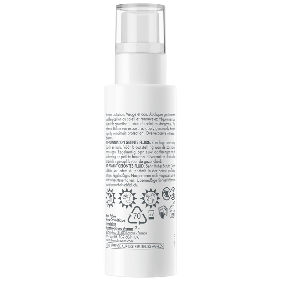 Avene Sun, protezione solare extra alta, fluido colorato anti-pigmentazione, SPF 50+, 40 ml