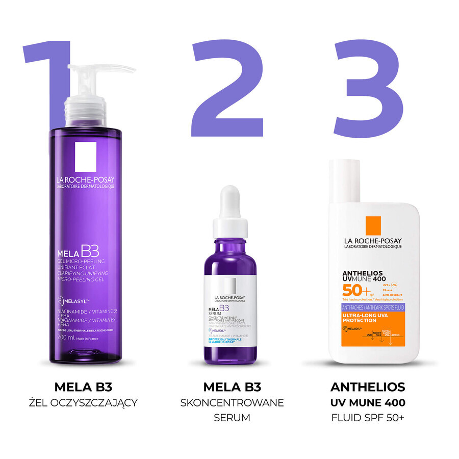 La Roche-Posay Anthelios UVMUNE400, anti-pigmentation fluid with Melasyl, SPF 50+, 50 ml + cosmetic bag free
