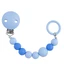 Attache-sucette en silicone, + 3 mois, bleu, 1 pièce, Baby Nova