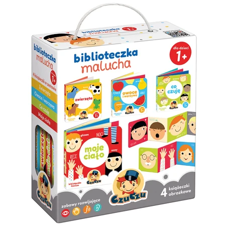 CzuCzu Toddler's bookcase, 4 books for children, 12 months and older