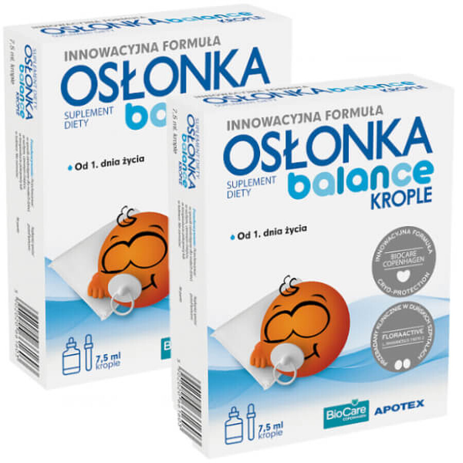 Set of Balance Casing, drops for children from birth, 2 x 7.5 ml