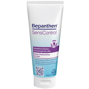 Bepanthen SensiControl, crème hydratante quotidienne pour bébés, enfants et adultes, peau atopique, 200 ml