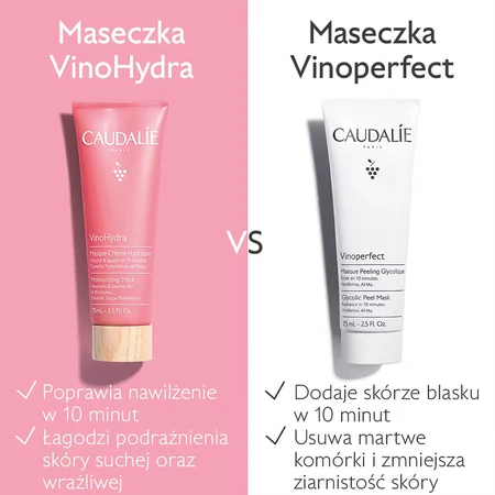 Caudalie Vinohydra Moisturizing, feuchtigkeitsspendende Gesichtsmaske, 75 ml