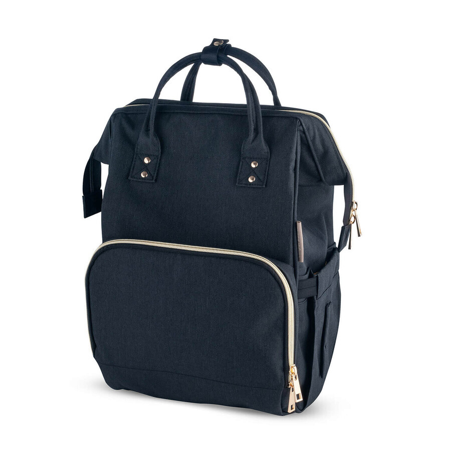 Canpol Babies, Rucksack für Mütter mit Kinderwagenbefestigung, schwarz