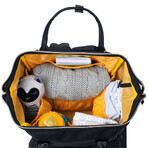 Canpol Babies, Rucksack für Mütter mit Kinderwagenbefestigung, schwarz
