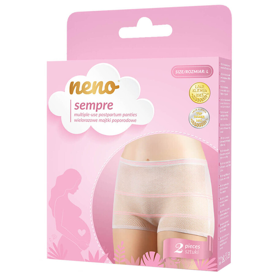 Neno Sempre, reusable postpartum panties, size L, 2 pieces