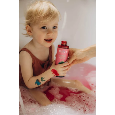 Mini U, baño de burbujas natural, fresa, para niños, 250 ml
