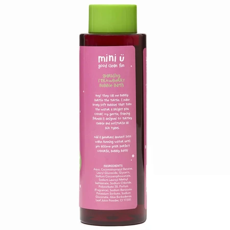 Mini U, baño de burbujas natural, fresa, para niños, 250 ml