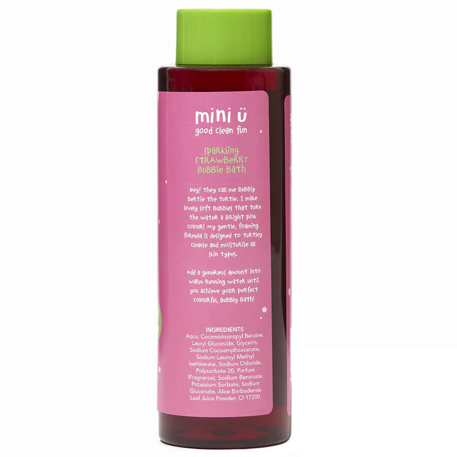Mini U, bagnoschiuma naturale, alla fragola, per bambini, 250 ml