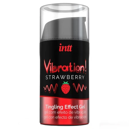 Intt Vibration!, stimulating gel with vibrating effect, strawberry, 15 ml