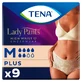 Tena Lady Pants Creme, saugfähige Slips, Größe M, 75-105 cm, Plus, 9 Stück