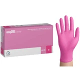 EasyCare Nitril, nitril handschoenen, niet-steriel, poedervrij, roze, maat S, 100 stuks