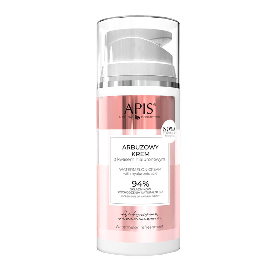 Apis Watermelon Refreshment set, crème à la pastèque avec acide hyaluronique, 100 ml + crème hydratante pour les mains, 300 ml + brume hydratante pour le corps et les cheveux, 150 ml gratuit