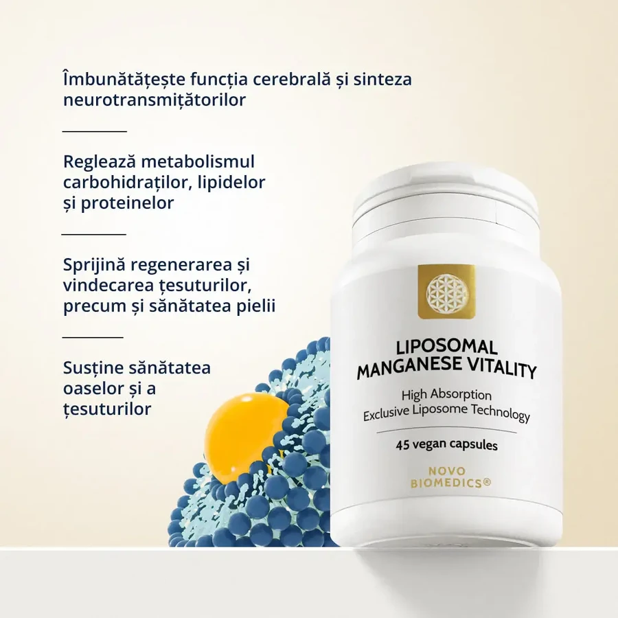 Liposomaal mangaan vitaliteit, 45 capsules, Novo Biomedics
