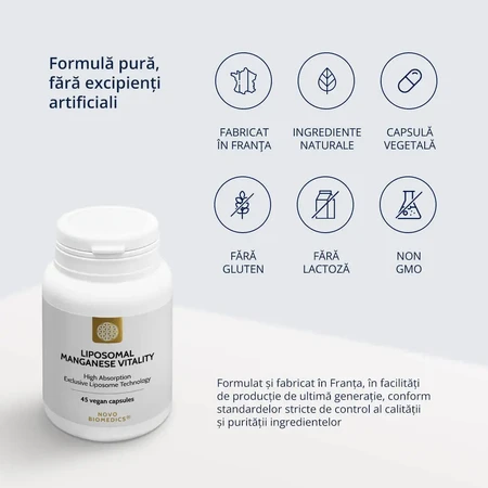 Liposomaal mangaan vitaliteit, 45 capsules, Novo Biomedics