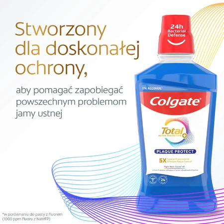 Colgate Total Plaque Protect mondwater, 500 ml