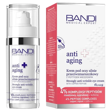 Medical Expert Anti-Aging, crema antiarrugas fuerte para el contorno de ojos con péptido de cobre, 30 ml