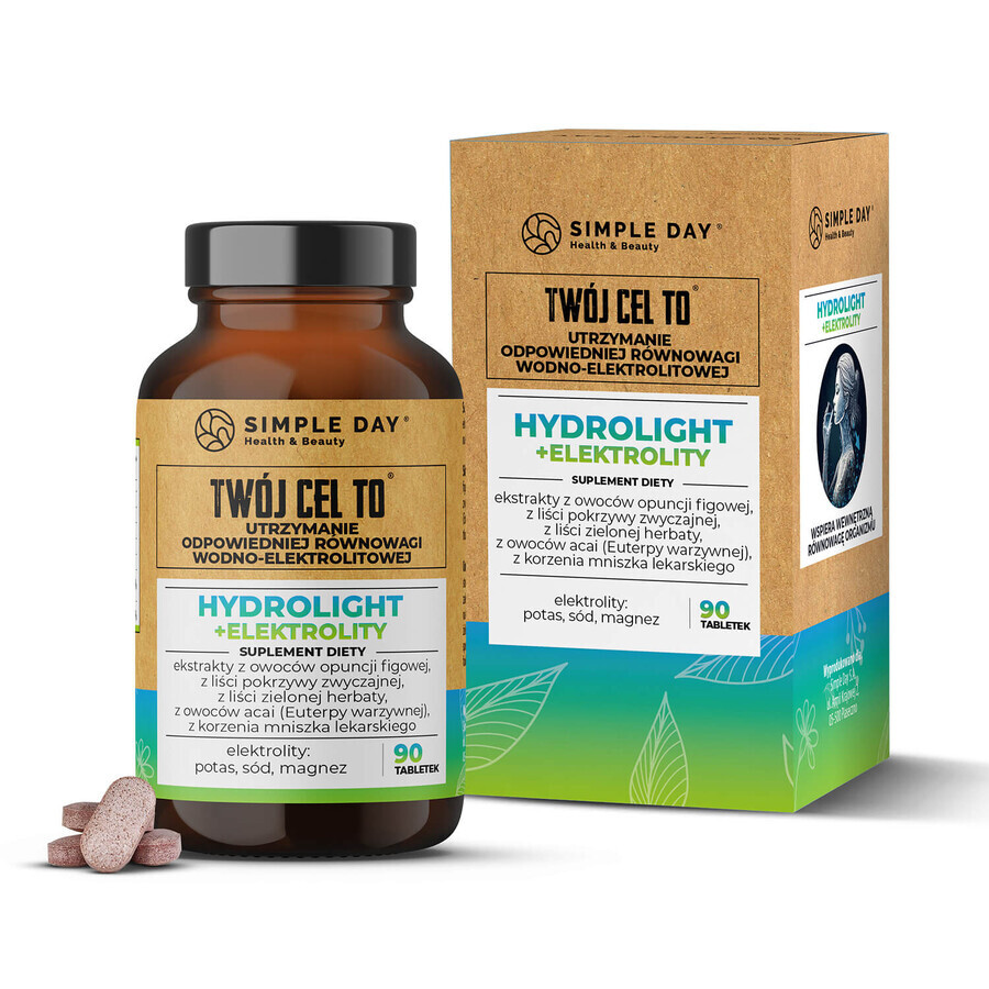 Simple Day Hydrolight + Electrolytes, 90 tablets