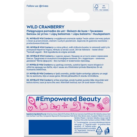 Nivea Disney Princess, nurturing lipstick, cranberry, Rapunzel, 4.8 g