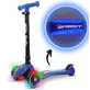 LED faltbarer Scooter mit beleuchteter Plattform Sparky, + 3 Jahre, Blau, Milly Mally