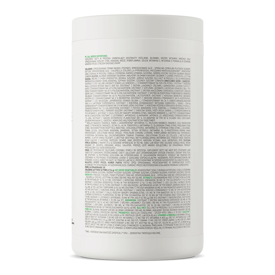 OstroVit All Green Superfoods, natural flavor, 345 g
