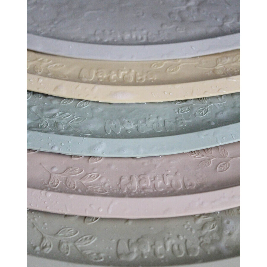 Natruba, alfombrilla de baño antideslizante, caucho, topo, redonda, 50 cm