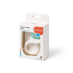 BabyOno, anneau de dentition en silicone, escargot, blanc, dès la naissance, 1 pièce