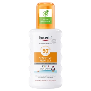 Eucerin Sun Protection Sensitive Protect, spray protector para niños, ultraligero, FPS 50+, 200 ml