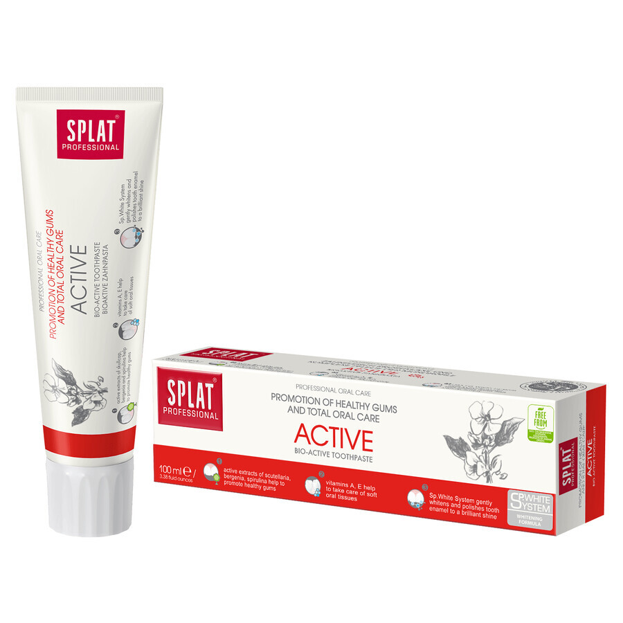 Splat Professional Active, toothpaste whitening and gum care, 100 ml