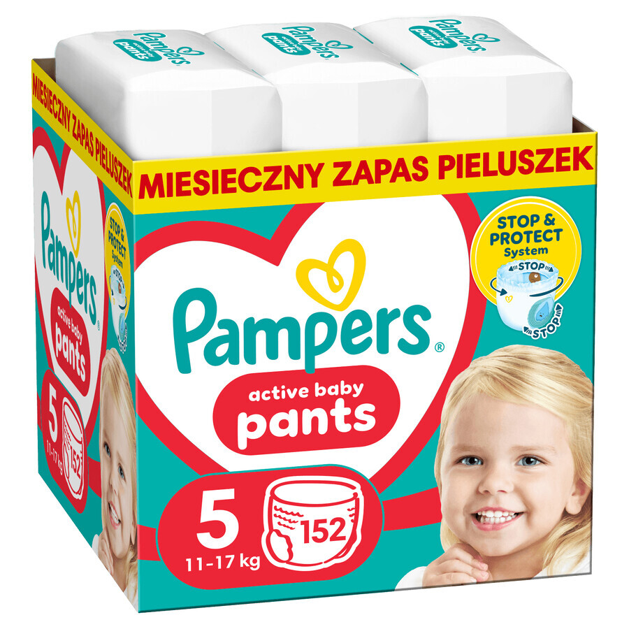 Pampers Pamperset, luiers, Junior, maat 5, 12-17 kg, 2 x 152 stuks