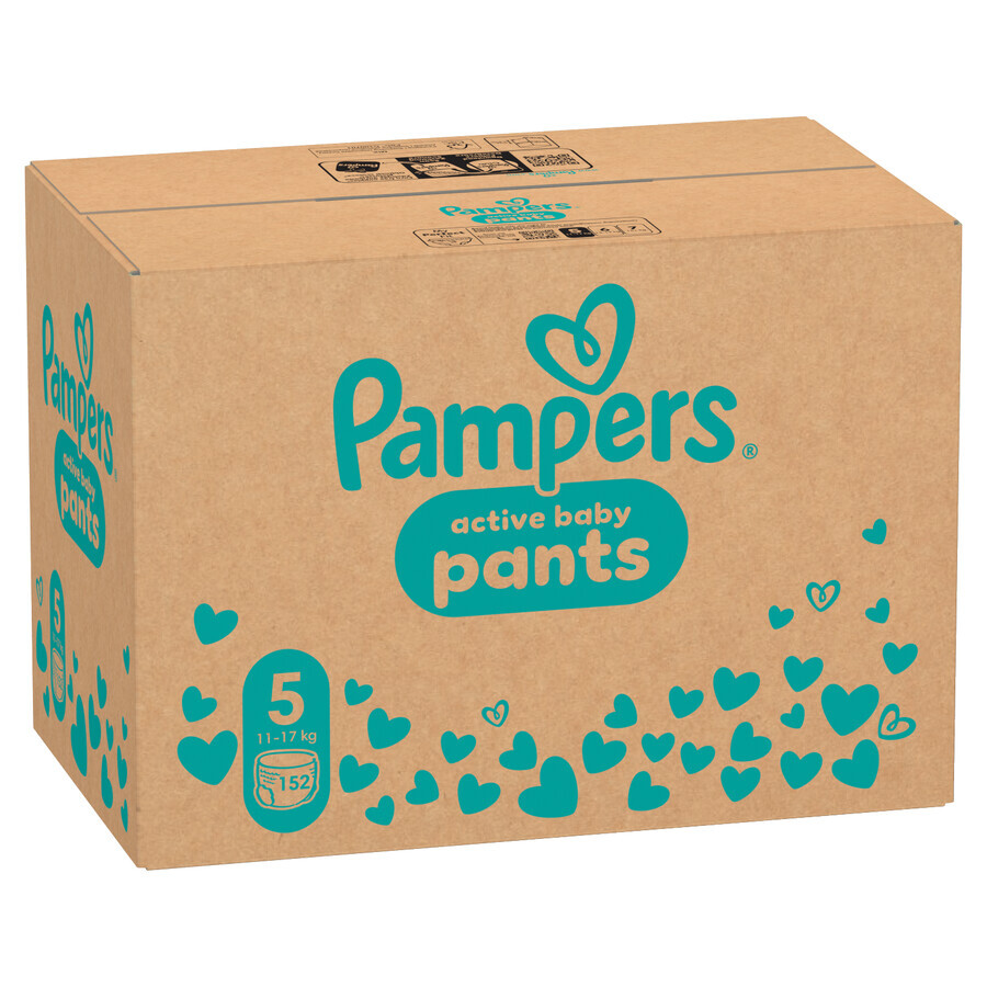 Pampers Pamperset, luiers, Junior, maat 5, 12-17 kg, 2 x 152 stuks