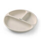 BabyOno, silicone plate with suction cup, beige, from 6 months, 1 piece.