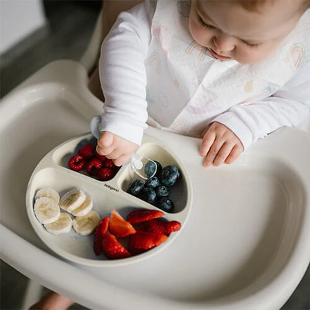 BabyOno, soucoupe en silicone avec ventouse, beige, à partir de 6 mois, 1 pc.