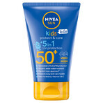 Nivea Sun Kids Protect & Care 5in1, lotion solaire pour enfants, SPF 50+, 50 ml + jeu Dobble gratuit