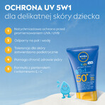 Nivea Sun Kids Protect & Care 5in1, lotion solaire pour enfants, SPF 50+, 50 ml + jeu Dobble gratuit