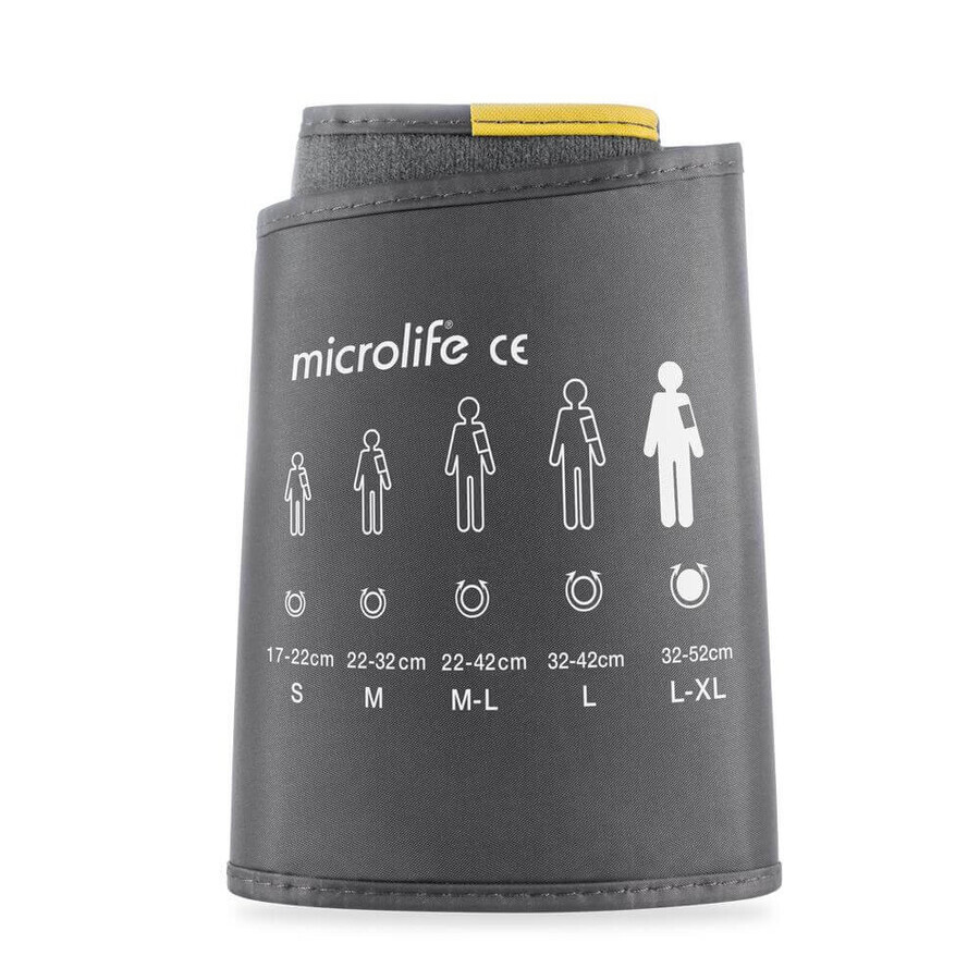 Microlife, cuff for blood pressure monitors series 3G, 4G, 5G, gray, size L-XL, 32-52 cm, 1 piece