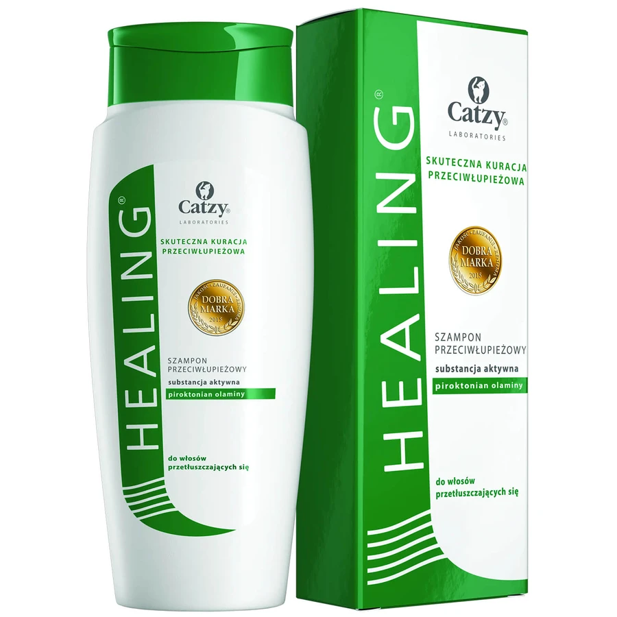 Catzy Healing Herbal, pflanzliches Shampoo gegen Schuppen mit Lamine Pyroctonate 1%, 200 ml