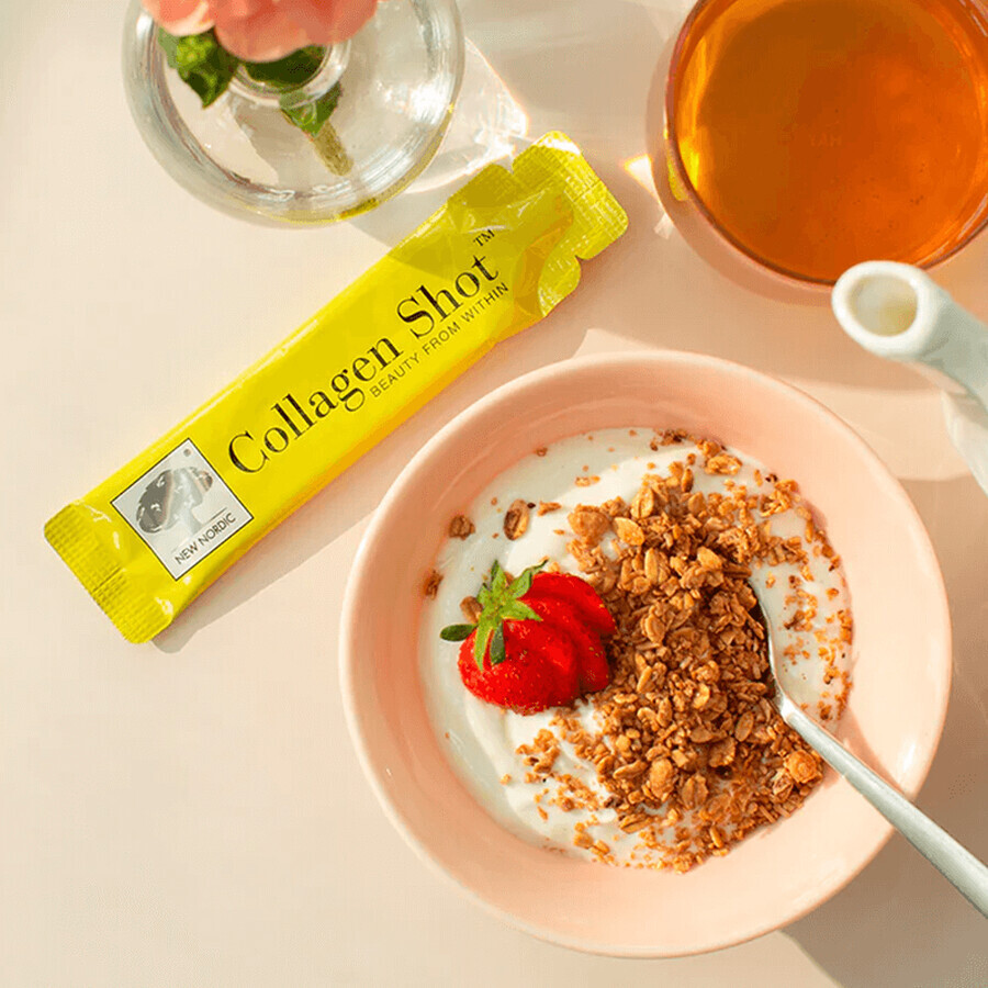 Nuovo Nordic Collagen Shot, collagene liquido, gusto frutti di bosco, 15 bustine CONFEZIONE DISTRUTTA