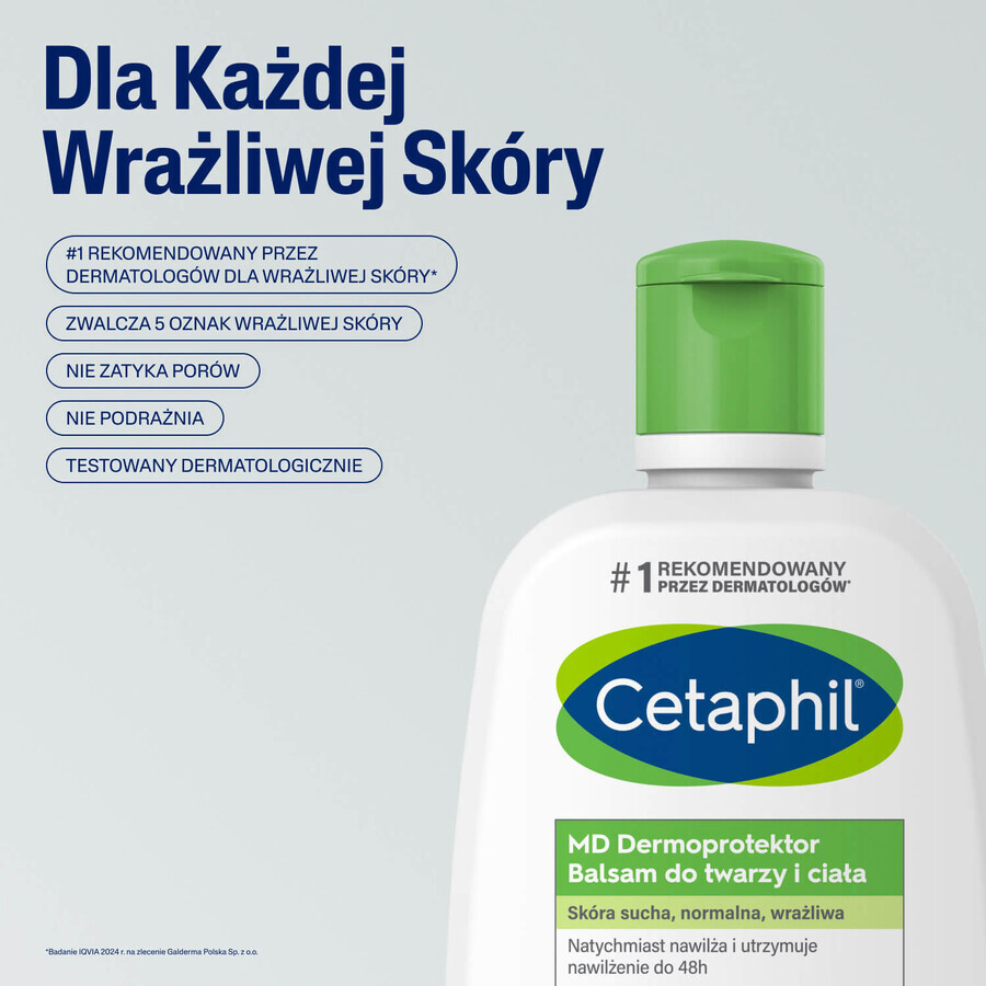 Kit Cetaphil MD Dermoprotector Lozione idratante per viso e corpo, pelle secca e sensibile, 250 ml + 500 ml