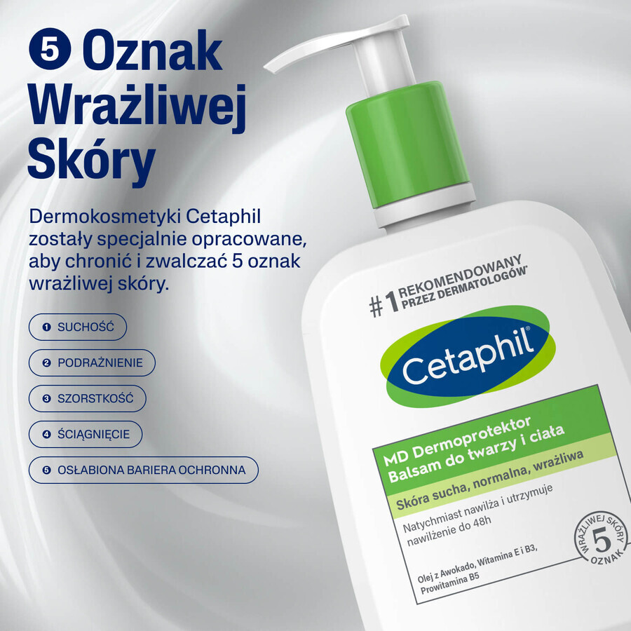 Kit Cetaphil MD Dermoprotector Lozione idratante per viso e corpo, pelle secca e sensibile, 250 ml + 500 ml