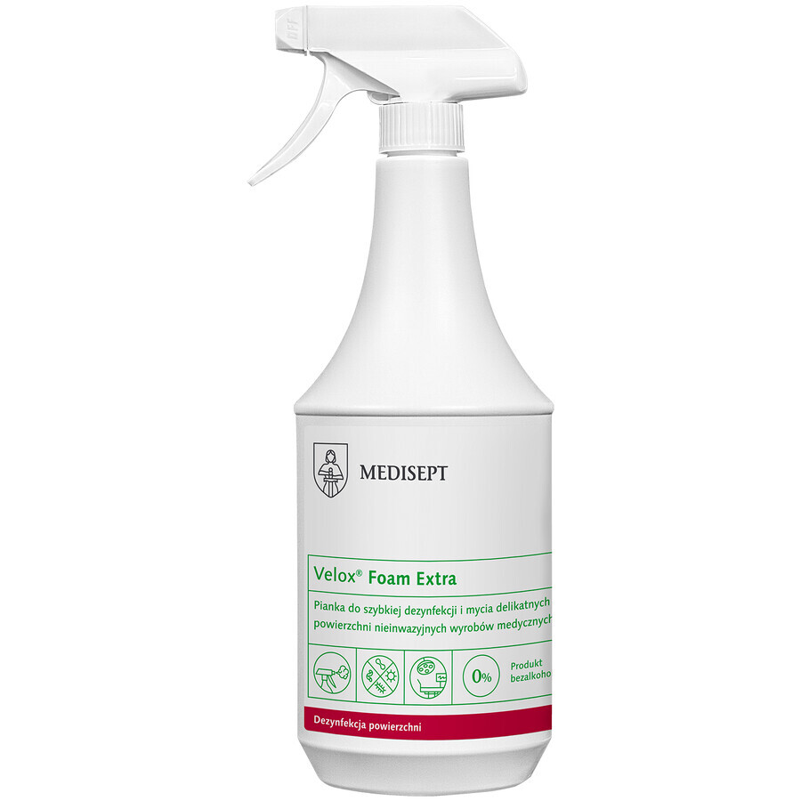 Medisept Velox Foam Extra, foam for cleaning and disinfecting surfaces, 1 l