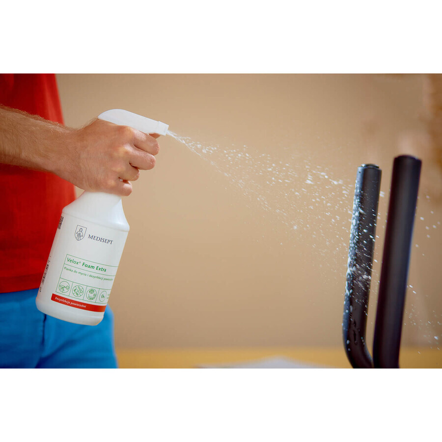 Medisept Velox Foam Extra, foam for cleaning and disinfecting surfaces, 1 l