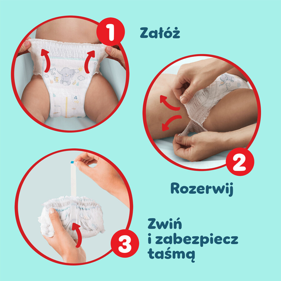 Pampers Premium Care Pants, scutece, mărimea 4, 9-15 kg, 114 buc