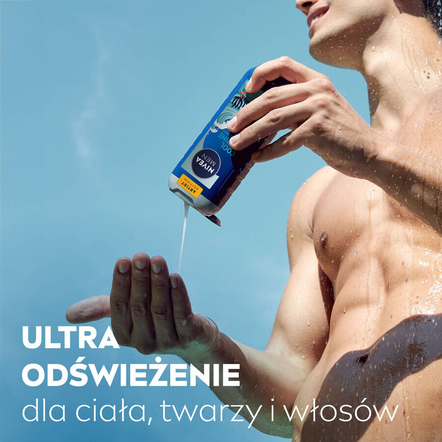 Nivea Men set, douchegel, Cool Marine, 250 ml + antitranspiratiespray, Cool Marine, 150 ml