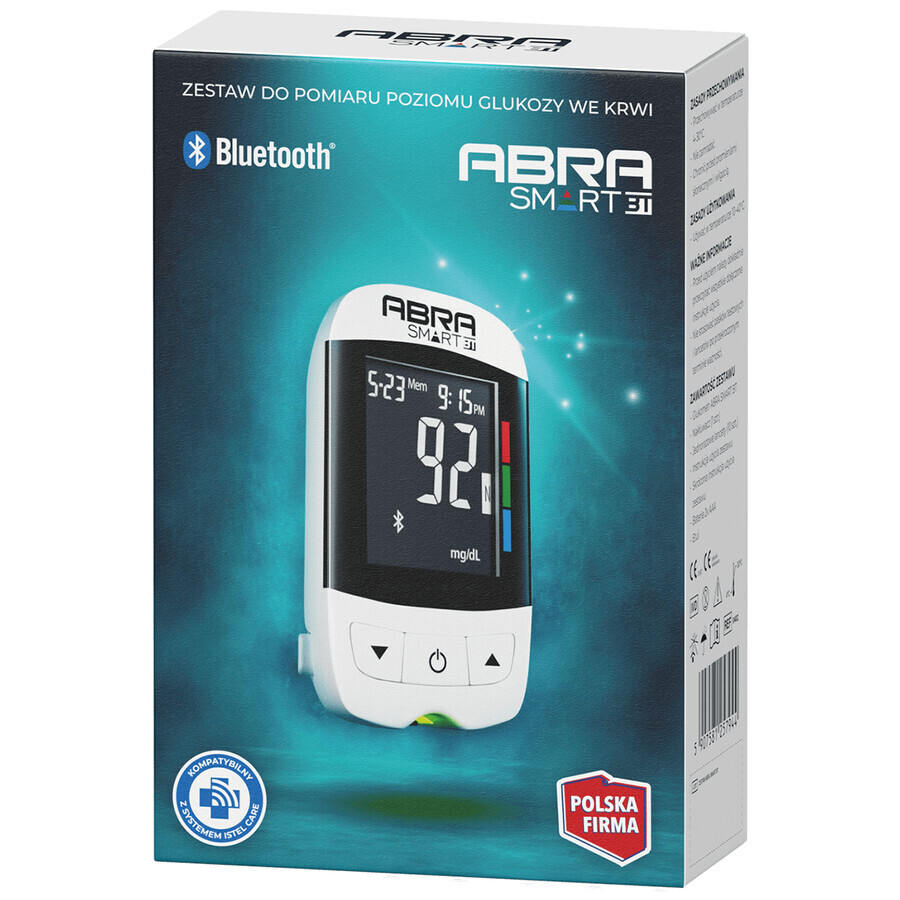 Abra Smart BT, blood glucose kit, blood glucose meter + accessories