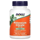 Citrato de potasio, 99 mg, 180 cápsulas vegetales, Now Foods